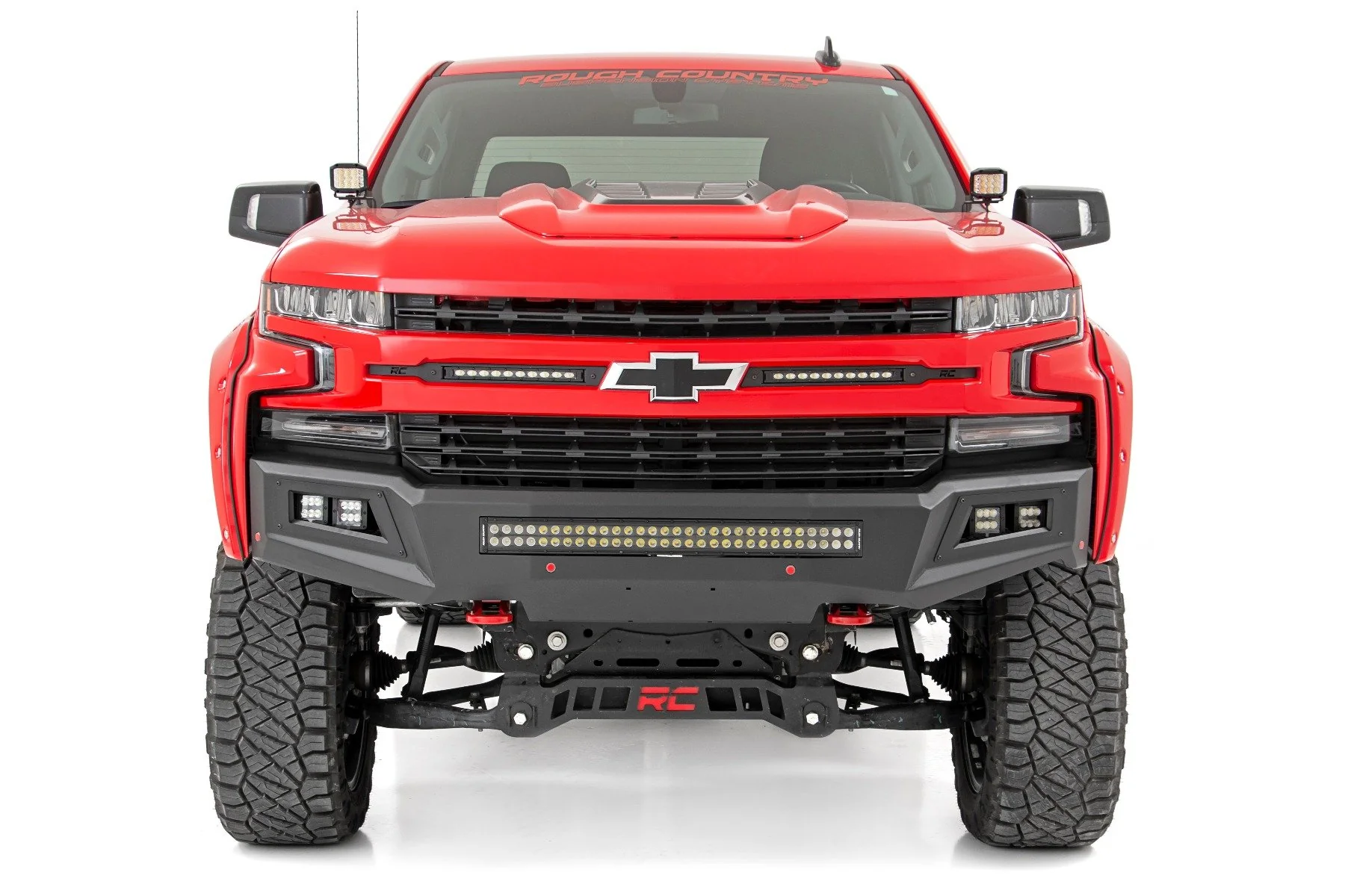 LED Light | Ditch Mount | 2" Black Pair | White DRL | Chevy Silverado 1500 | 2019-2022 | Rough Country | 70843 - Image 3
