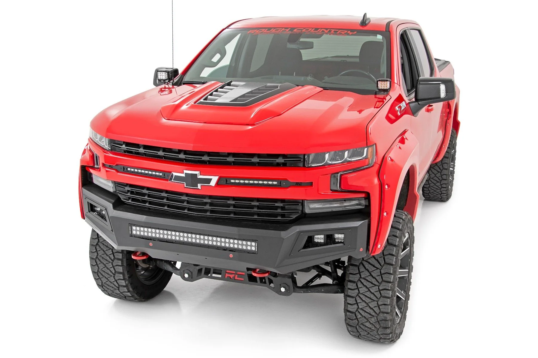 LED Light | Ditch Mount | 2" Black Pair | White DRL | Chevy Silverado 1500 | 2019-2022 | Rough Country | 70843 - Image 4