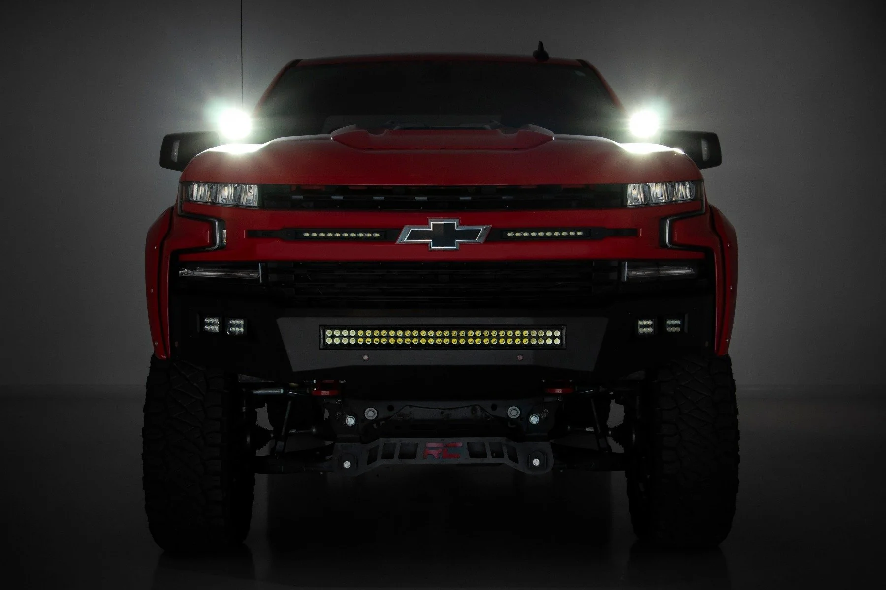 LED Light | Ditch Mount | 2" Black Pair | White DRL | Chevy Silverado 1500 | 2019-2022 | Rough Country | 70843 - Image 6