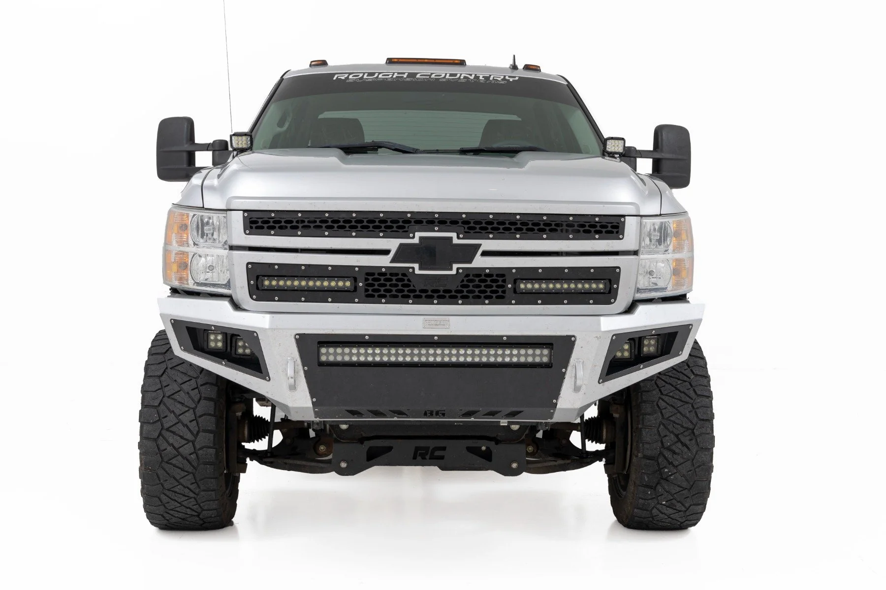 LED Light | Ditch Mount | 2" Black Pair | White DRL | Chevy 1500 | 2007-2013 | Rough Country | 71060 - Image 2