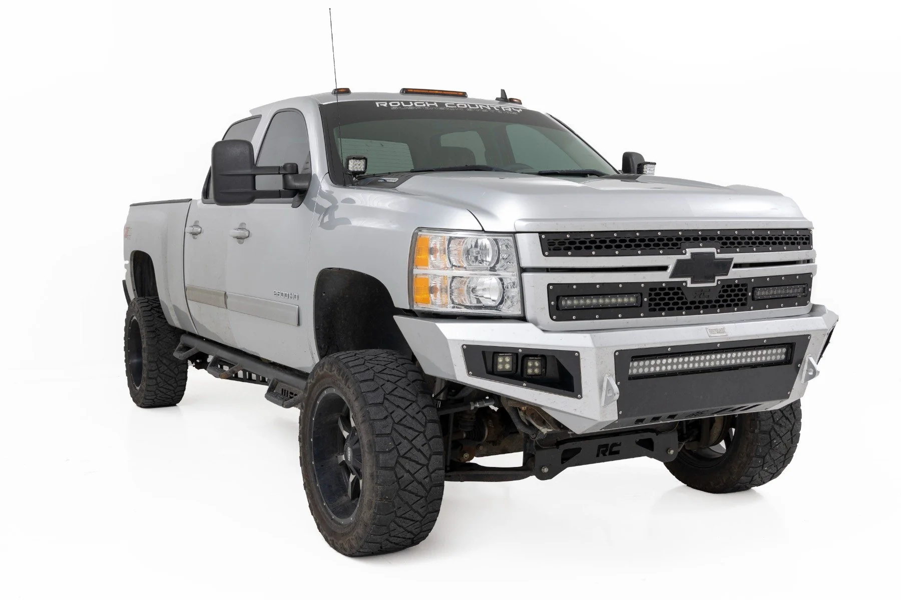 LED Light | Ditch Mount | 2" Black Pair | White DRL | Chevy 1500 | 2007-2013 | Rough Country | 71060 - Image 3