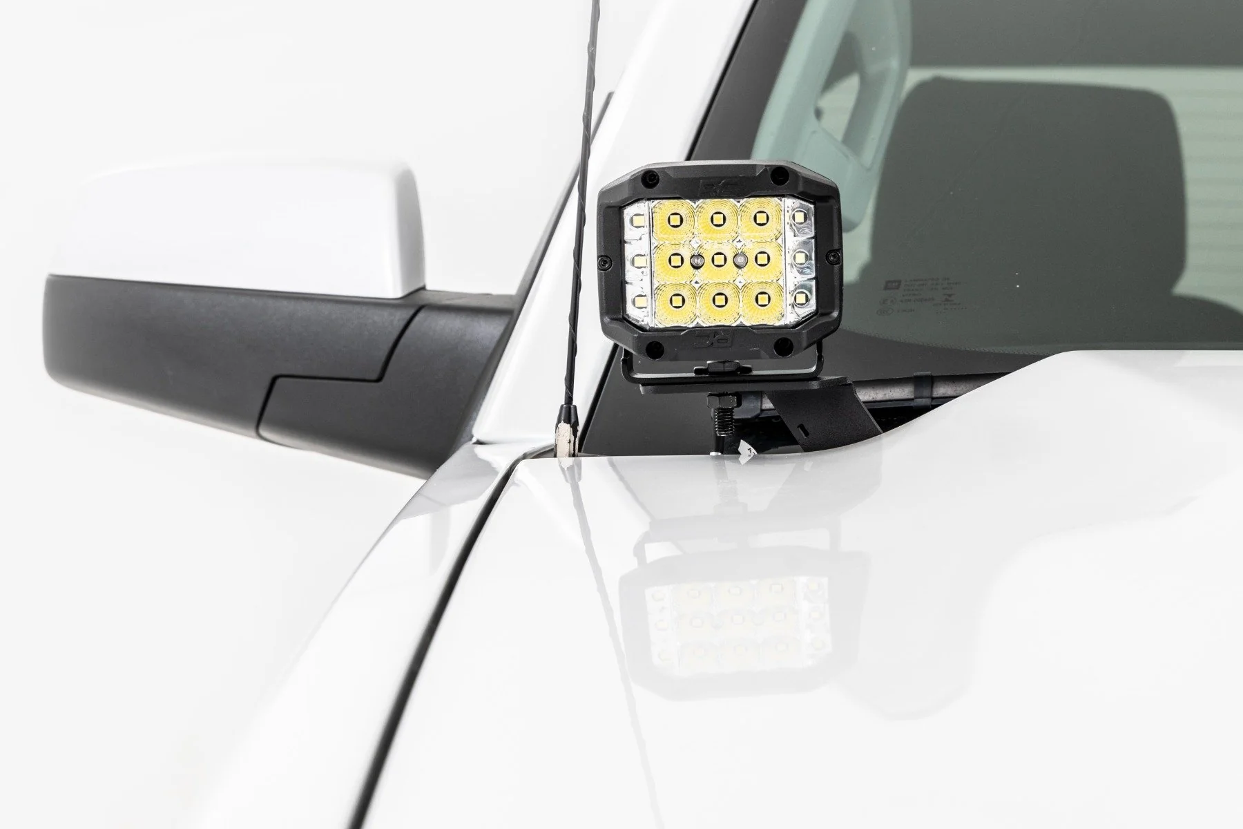 LED Light | Ditch Mount | 3" OSRAM | Wide | Chevrolet Silverado/GMC Sierra 1500 | 2014-2018 | Rough Country | 71056 - Image 2