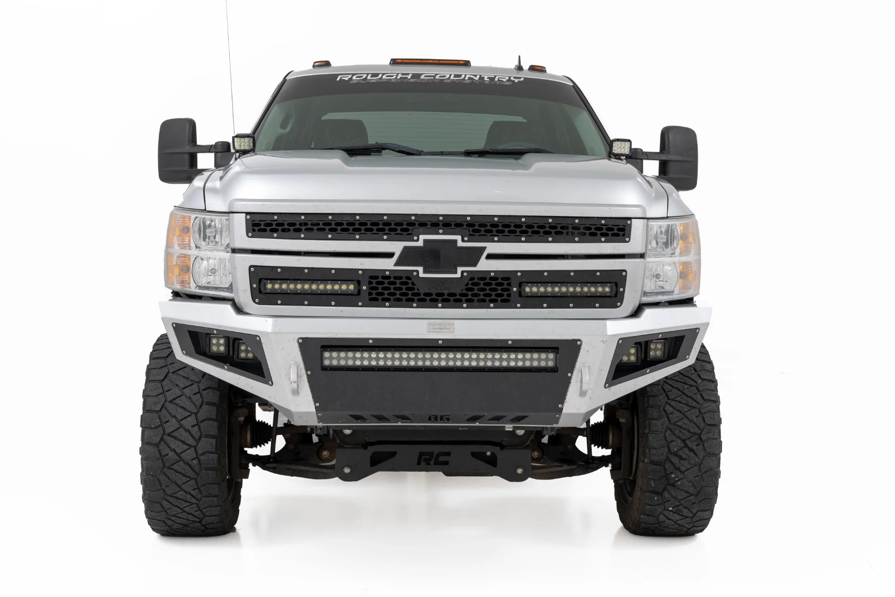 LED Light | Ditch Mount | 3" OSRAM | Wide | Chevy 1500 & Chevrolet Silverado/GMC Sierra 2500HD/3500HD | 2007-2013 | Rough Country | 71062 - Image 2