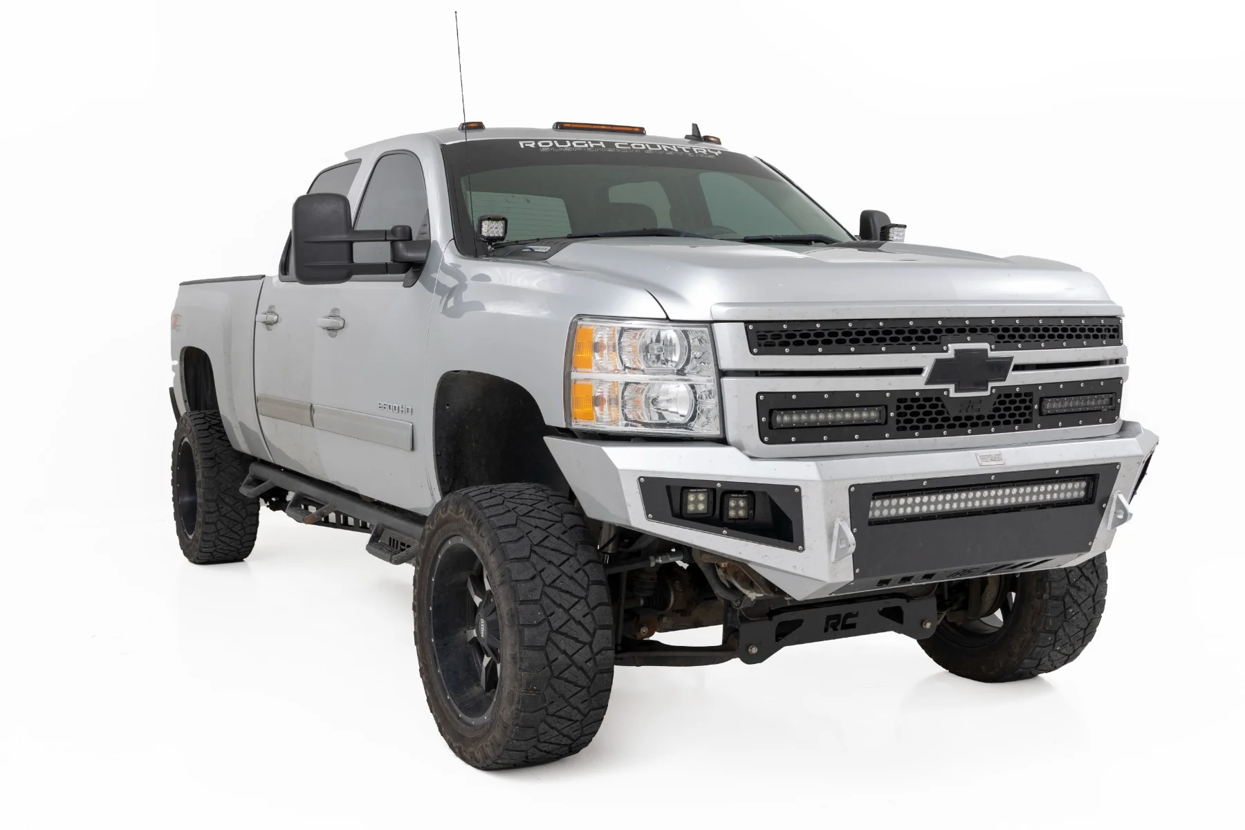 LED Light | Ditch Mount | 3" OSRAM | Wide | Chevy 1500 & Chevrolet Silverado/GMC Sierra 2500HD/3500HD | 2007-2013 | Rough Country | 71062 - Image 3