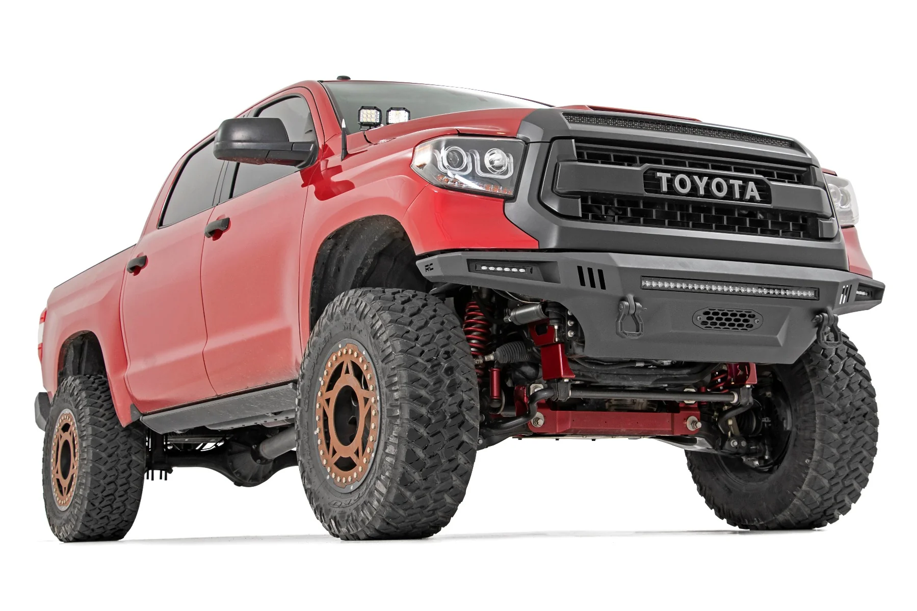 LED Light | Ditch Mount | Dual 2" Black Pairs | Spot | Toyota Tundra | 2014-2021 | Rough Country | 70835 - Image 3