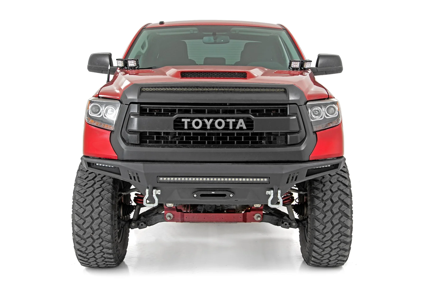 LED Light | Ditch Mount | Dual 2" Black Pairs | White DRL | Toyota Tundra | 2014-2021 | Rough Country | 70837 - Image 4