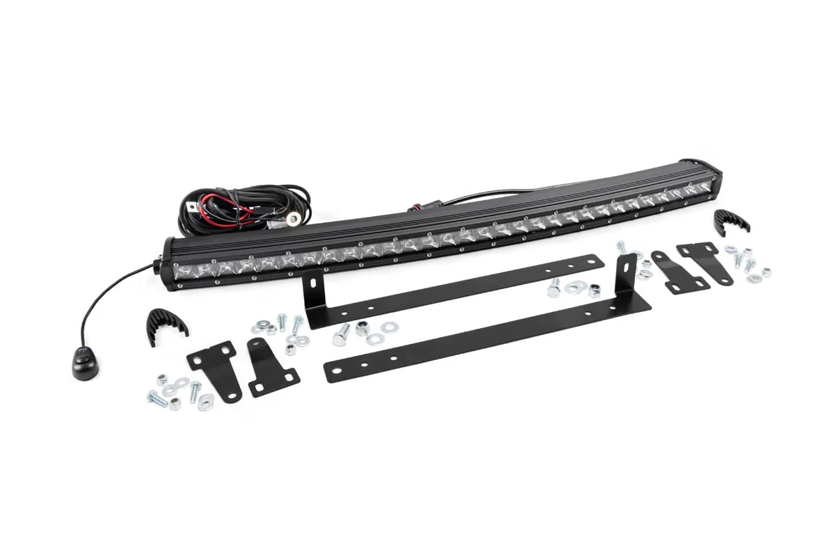 LED Light | Grille Mount | 30" Chrome Single Row | Ford F-150 | 2009-2014 | Rough Country | 70659