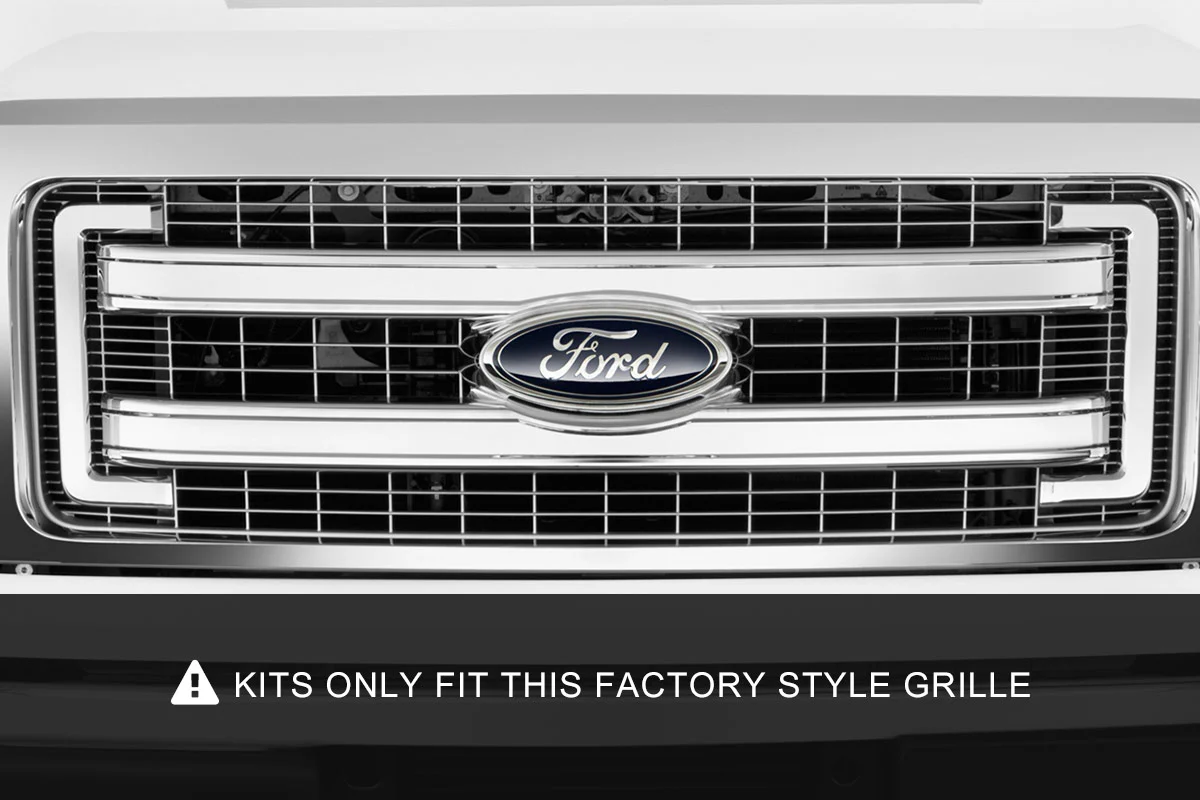 LED Light | Grille Mount | Dual 30" Black Single Row | Ford F-150 | 2009-2014 | Rough Country | 70662 - Image 2