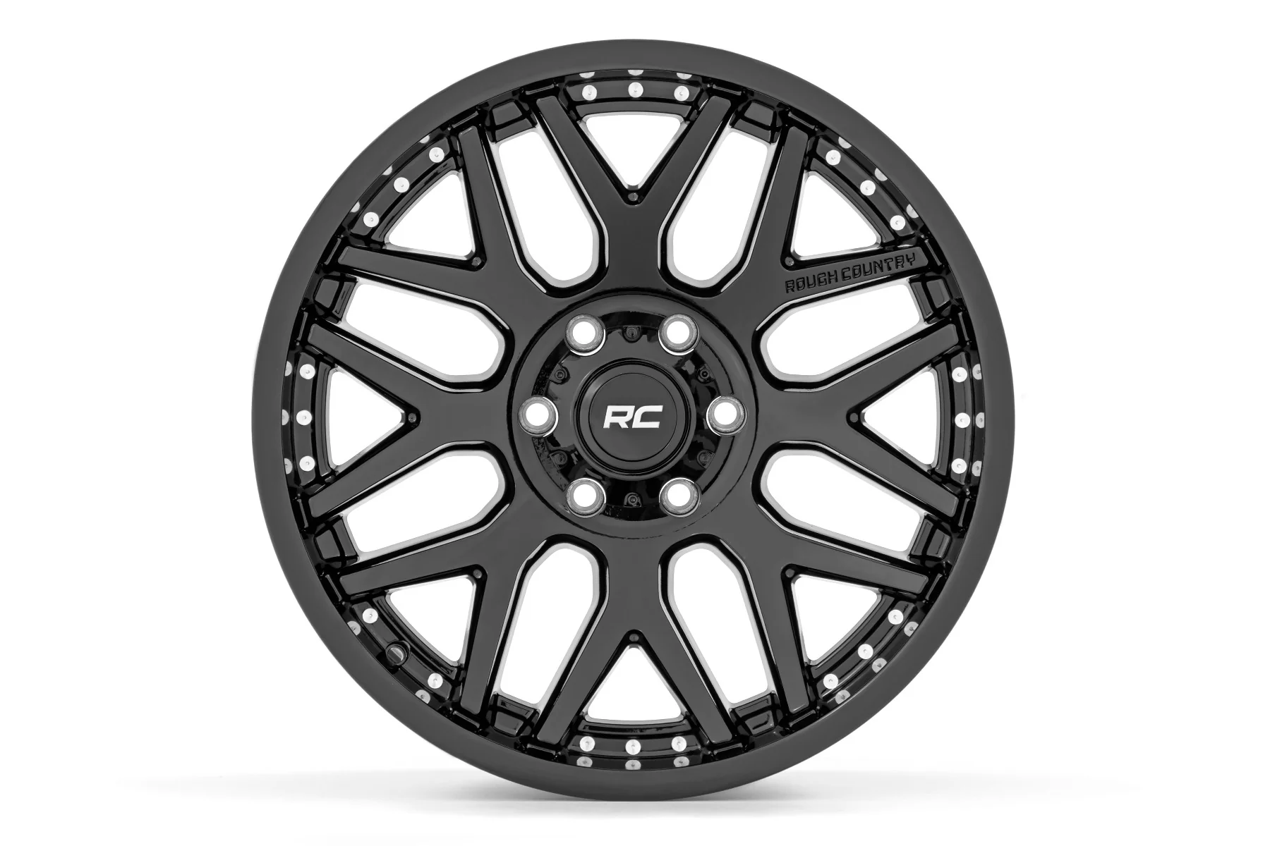 Rough Country 95 Series Wheel | One-Piece | Gloss Black | 20x10 | 8x180 | -19mm | 2011-2019 | 95201006 - Image 2