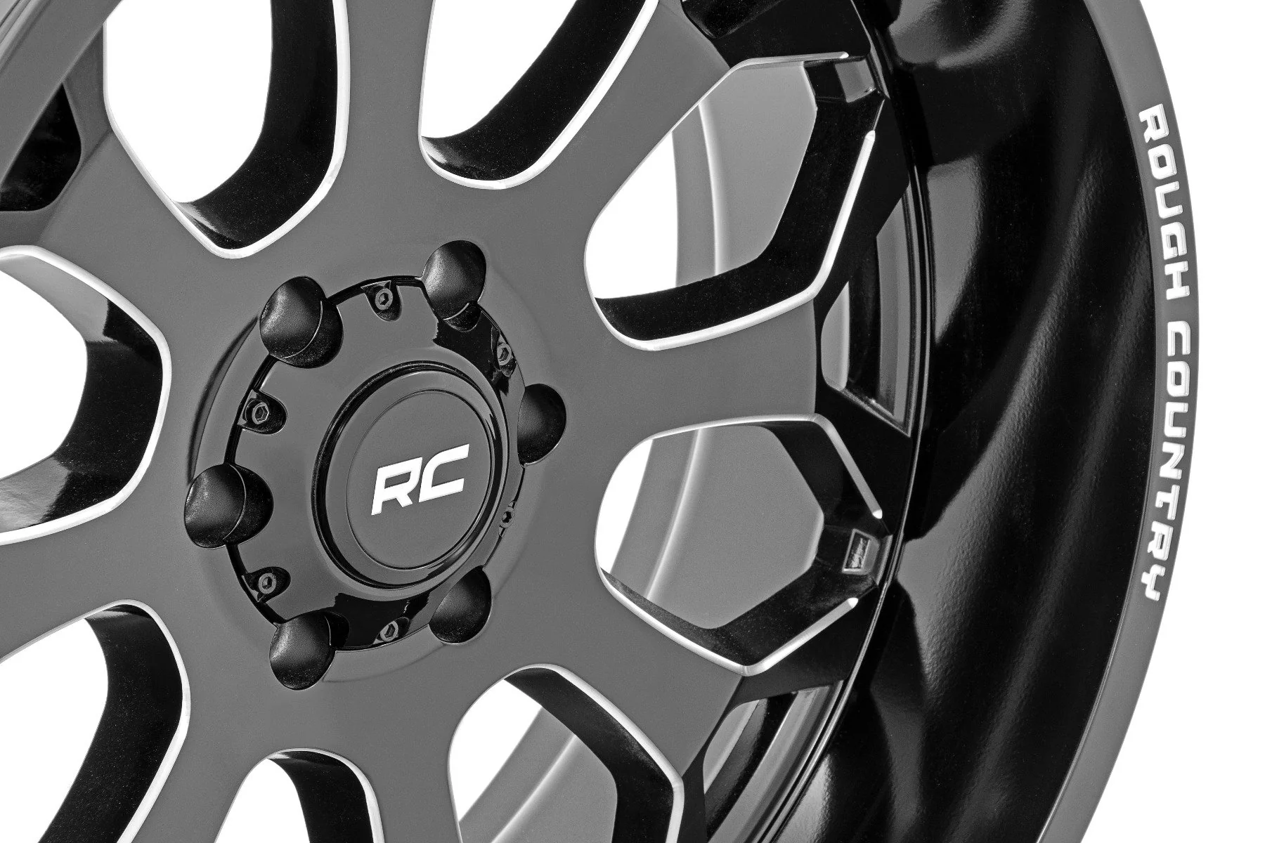 Rough Country 96 Series Wheel | One-Piece | Gloss Black | 22x10 | 6x5.5 | -19mm | 2002-2006 |  96221012 - Image 4