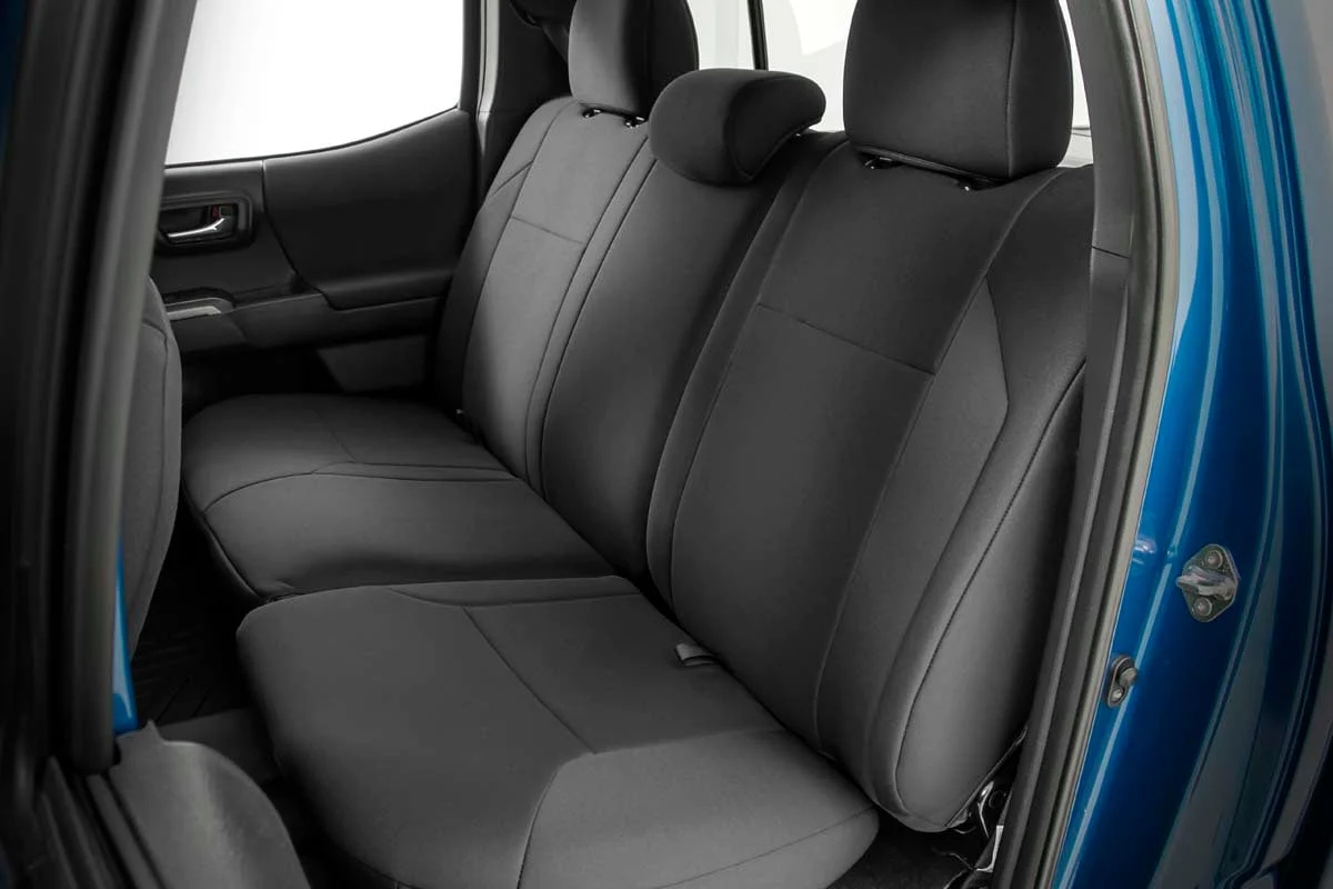 Seat Covers | FR & RR | Crew Cab | Toyota Tacoma 2WD/4WD | 2016-2022 | Rough Country | 91031 - Image 3