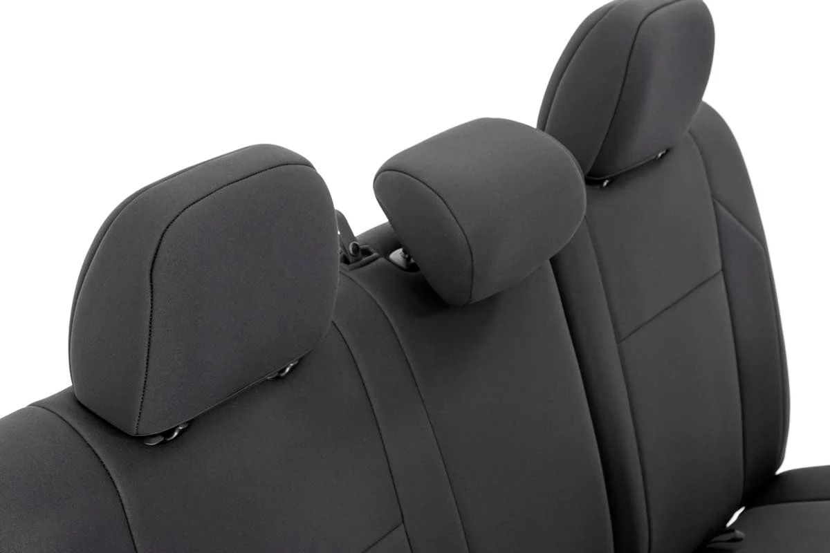 Seat Covers | FR & RR | Crew Cab | Toyota Tacoma 2WD/4WD | 2016-2022 | Rough Country | 91031 - Image 5