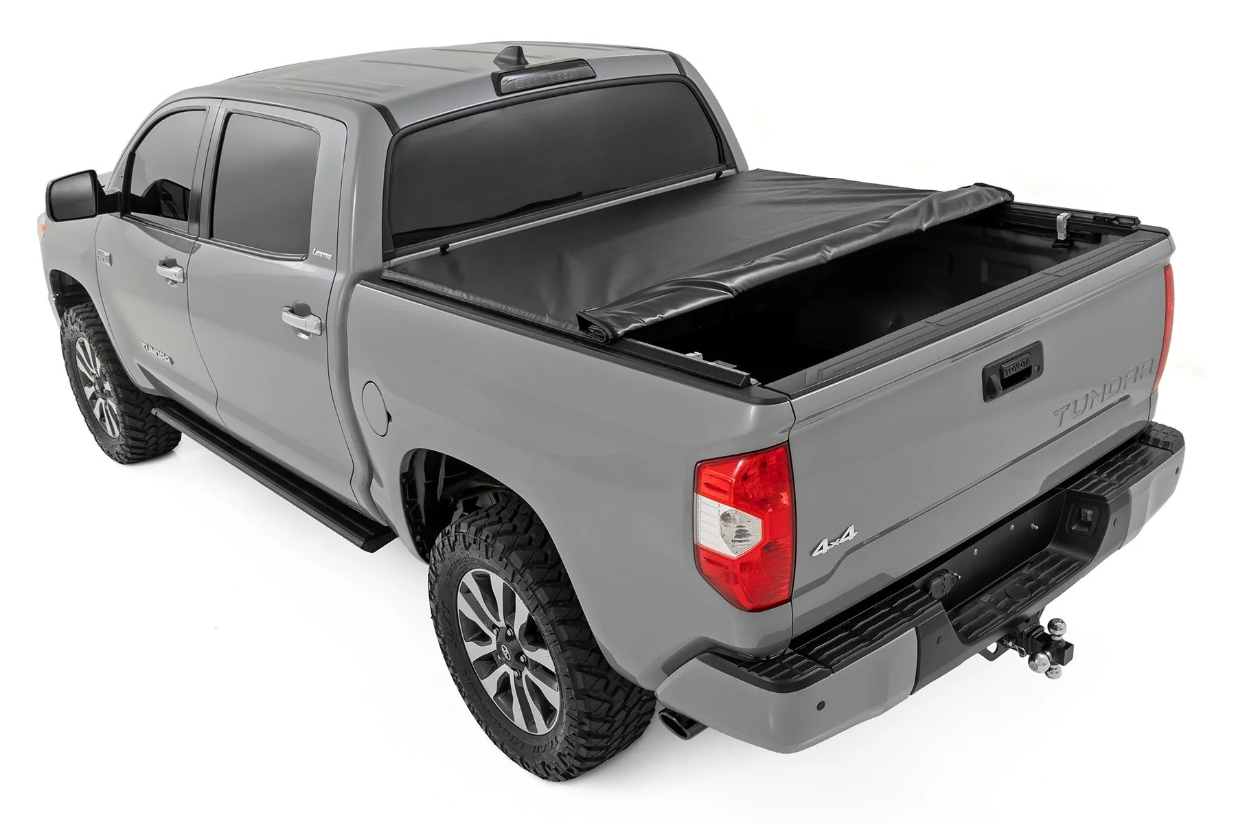 Soft Roll Up Bed Cover | 5'7" Bed | Toyota Tundra 2WD/4WD | 2007-2021 | Rough Country | 42419550 - Image 2